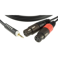 KLOTZ AY8-0300 - przewód mini JACK (TRS) > 2x XLR żeński 3 m